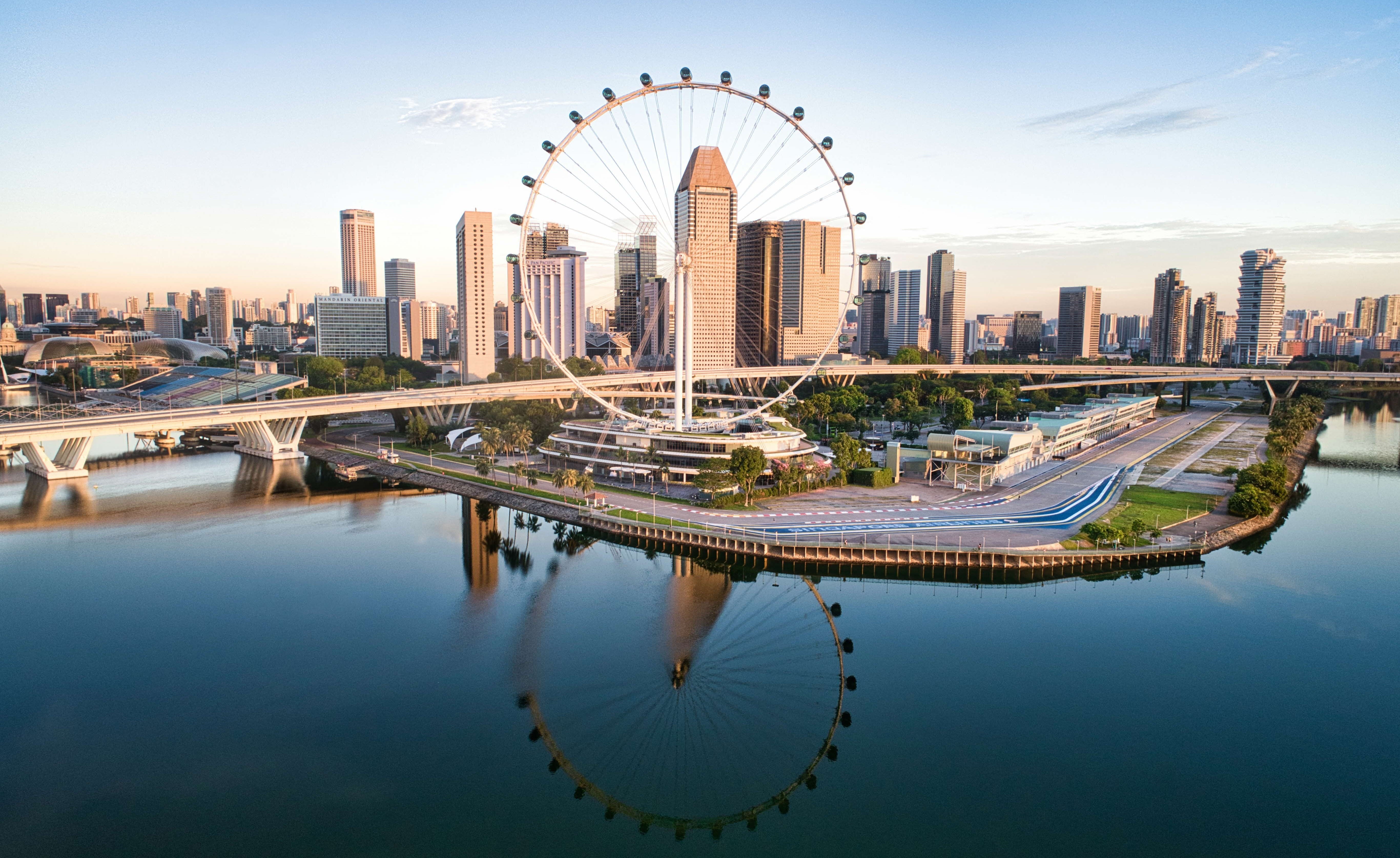Aerial view of Singapore’s urban landscape